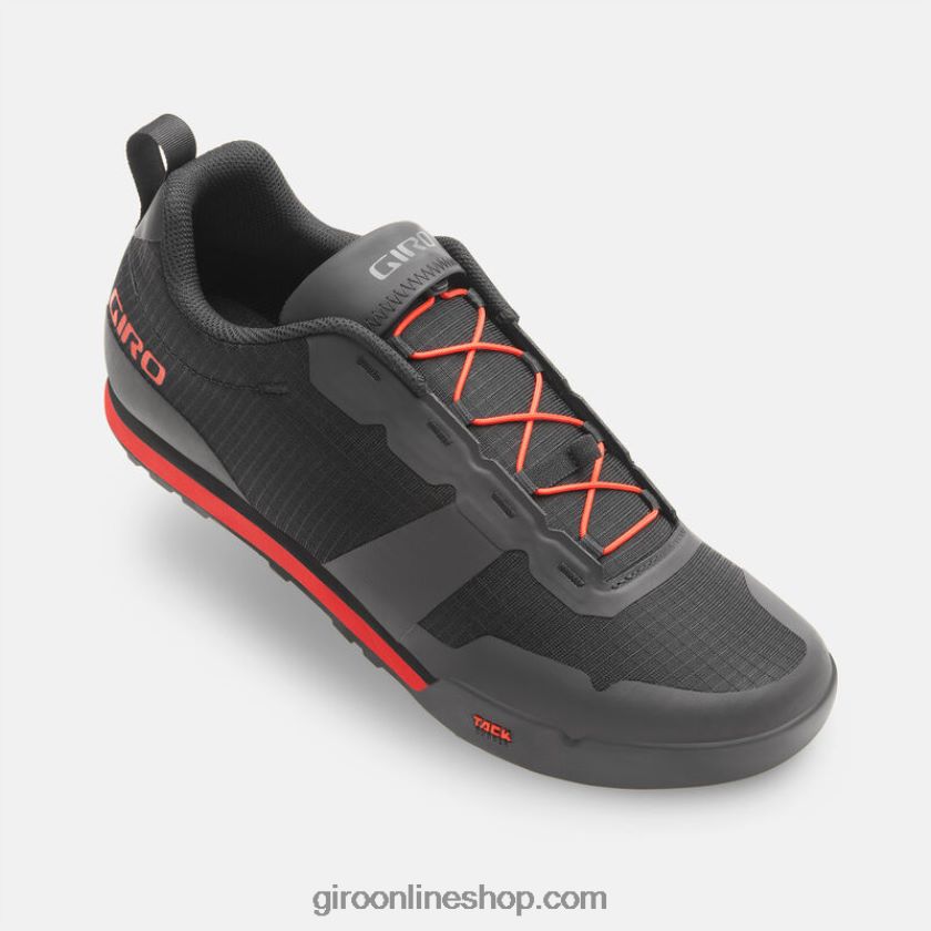 hombres Zapato con cordones de seguimiento negro/rojo brillante 8NJZ8623 Giro