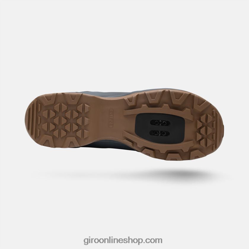 hombres calibre boa zapato portaro gris/goma 8NJZ86536 Giro