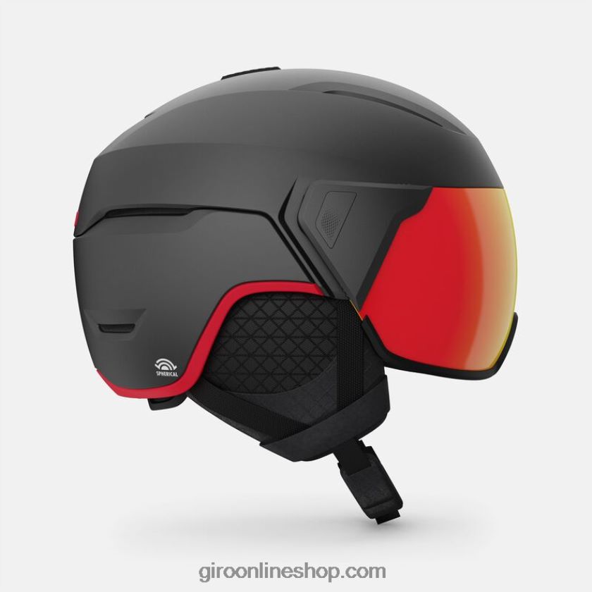 hombres casco esferico orbital grafito mate/rojo 8NJZ86306 Giro