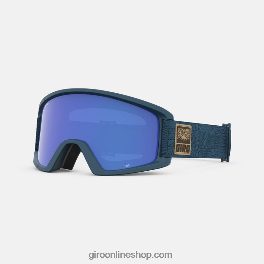 hombres gafas semi cuadrícula de aventura azul del puerto 8NJZ86456 Giro