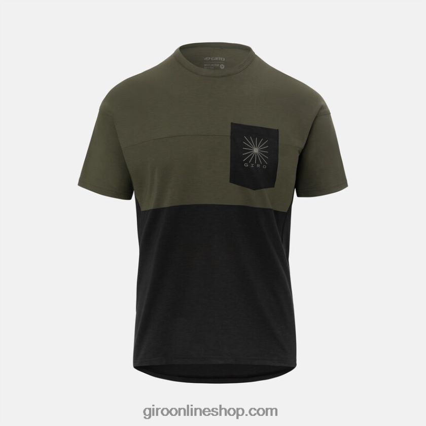 hombres jersey de paseo sendero verde/negro 8NJZ86256 Giro