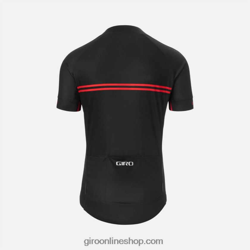 hombres maillot crono deportivo raya clásica negra/roja 8NJZ86724 Giro
