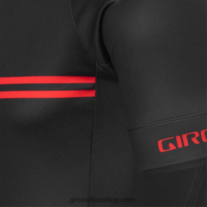 hombres maillot crono deportivo raya clásica negra/roja 8NJZ86724 Giro