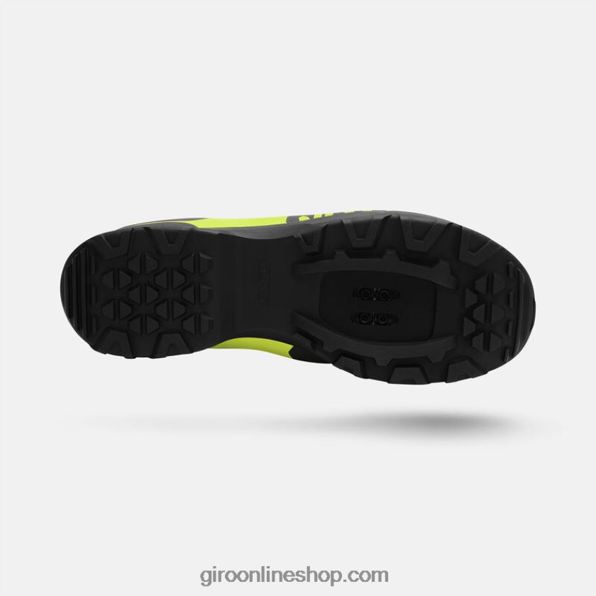 hombres zapato de berma cubierta negra/verde limón 8NJZ86180 Giro