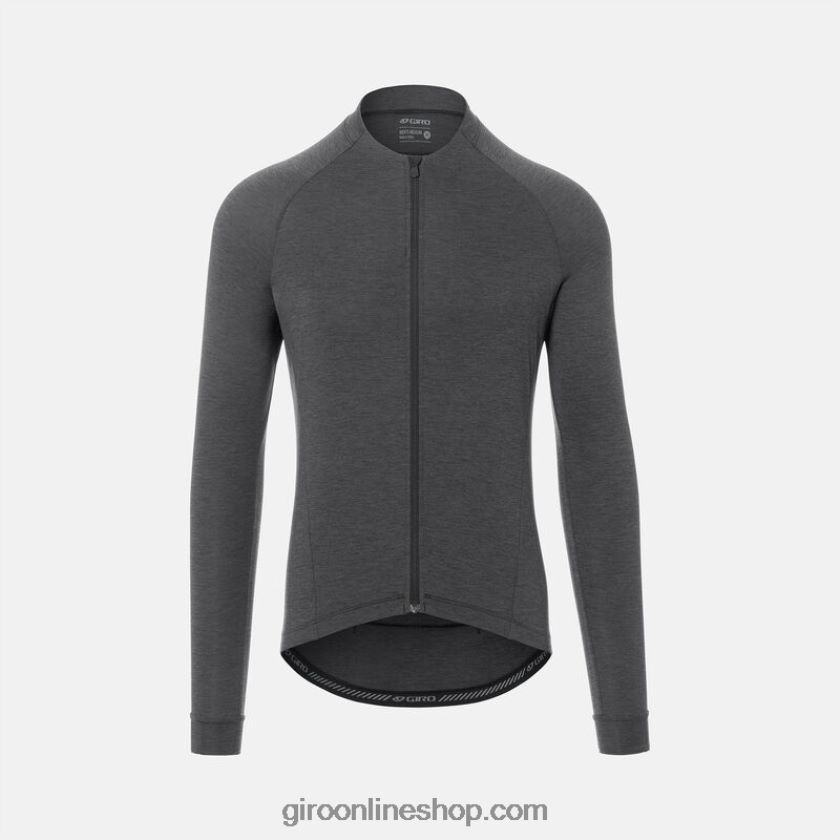 hombres nueva camiseta de carretera ls brezo de carbón 8NJZ8612 Giro