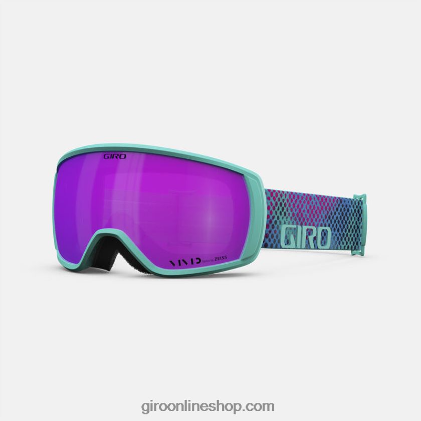 mujer gafas facetadas punto de croma verde azulado gritando 8NJZ861244 Giro