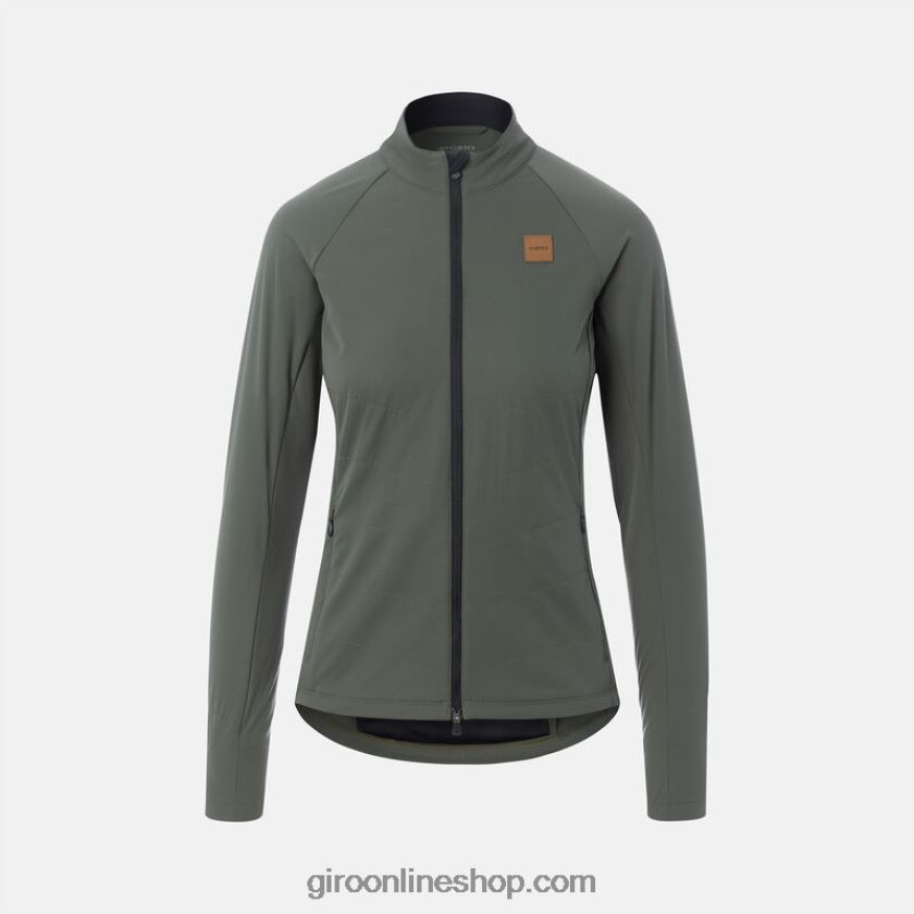 mujer chamarra con aislamiento en cascada rastro de luz verde 8NJZ861118 Giro