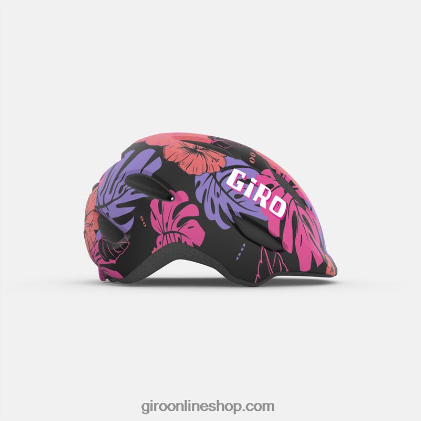 niños casco de pícaro floral negro mate 8NJZ861485 Giro