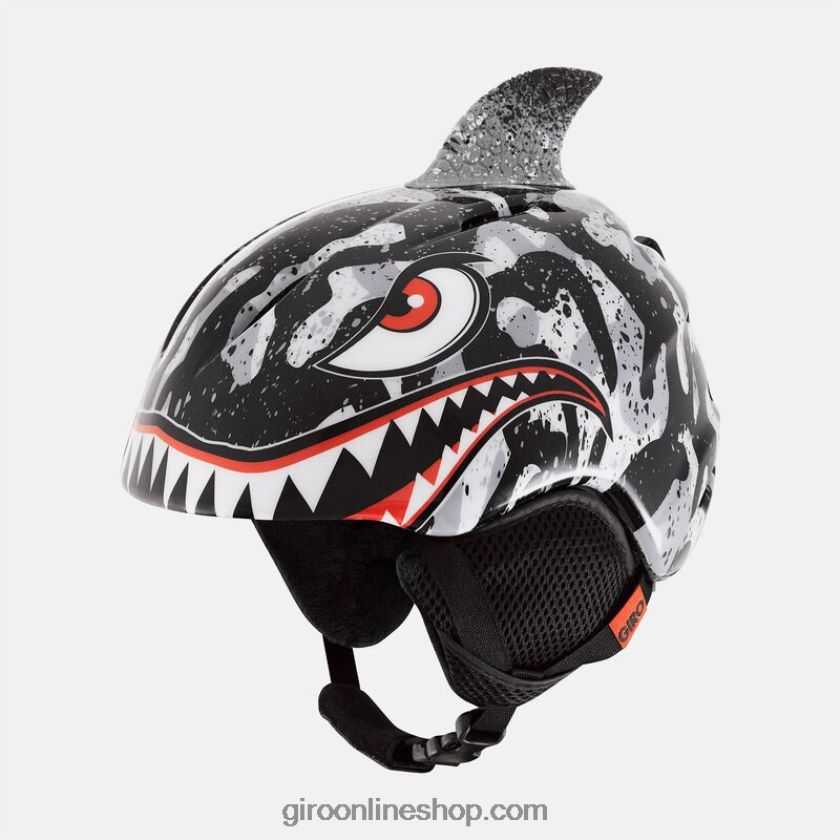niños lanzamiento más casco tiburón tigre negro/gris 8NJZ861022 Giro