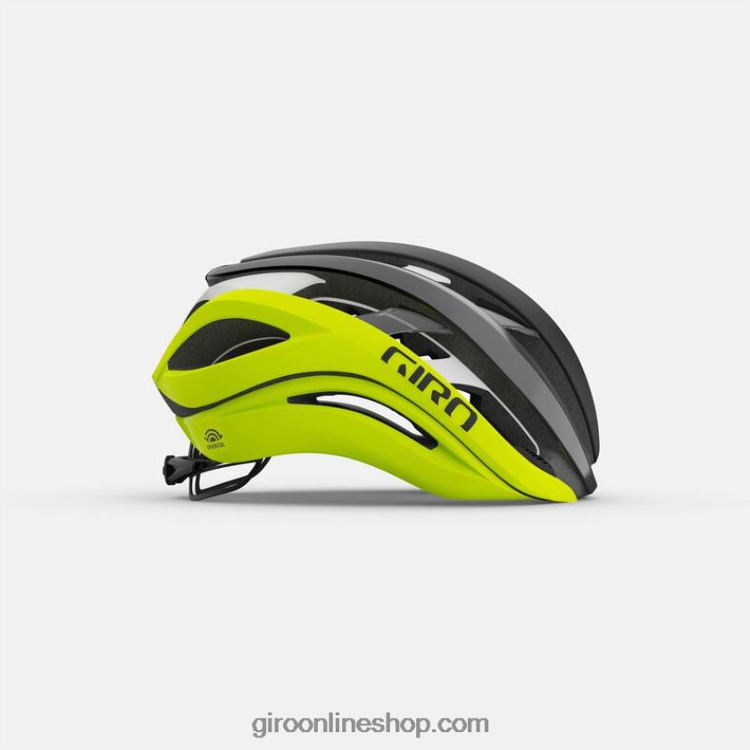 unisexo casco esférico de éter negro mate fundido/amarillo resaltado 8NJZ86267 Giro