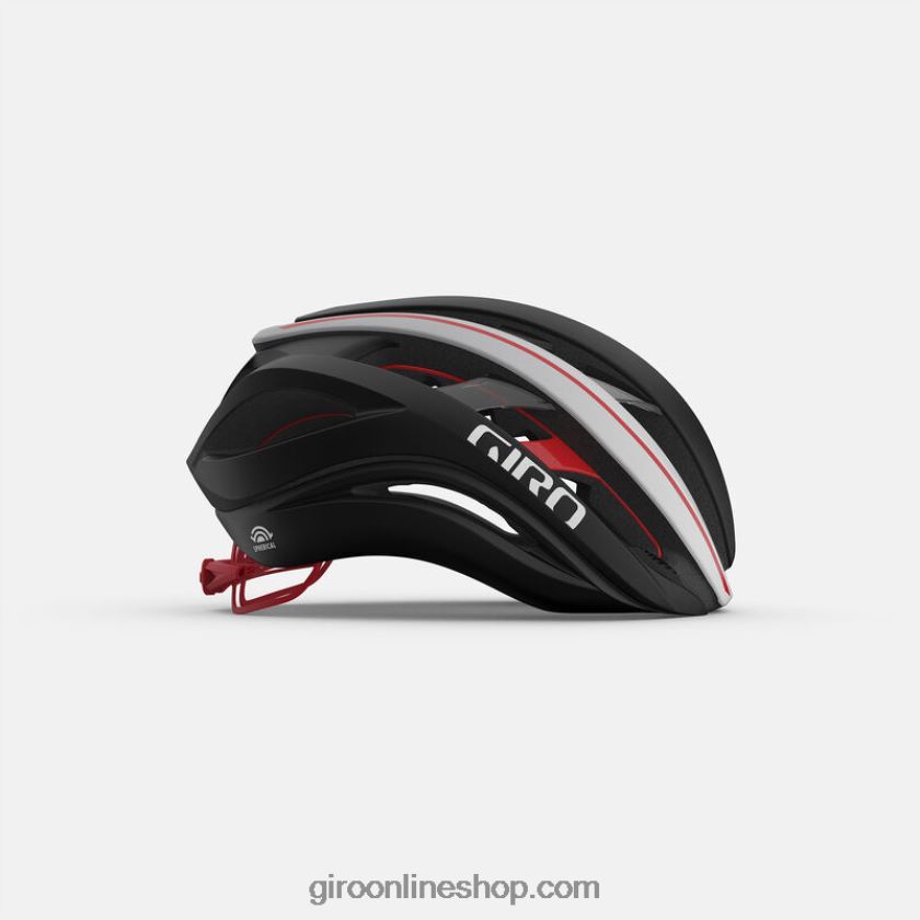 unisexo casco esférico de éter negro mate/blanco/rojo brillante 8NJZ86268 Giro
