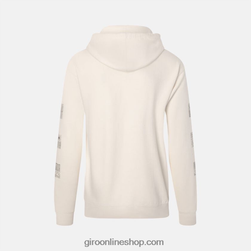 unisexo sudadera con capucha y logo rejilla de aventura crema 8NJZ86966 Giro